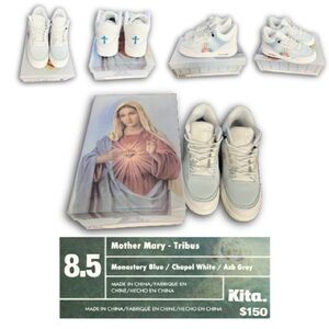 Mother Mary - Tribus Sneakers in Monastery Blue and Ash Grey